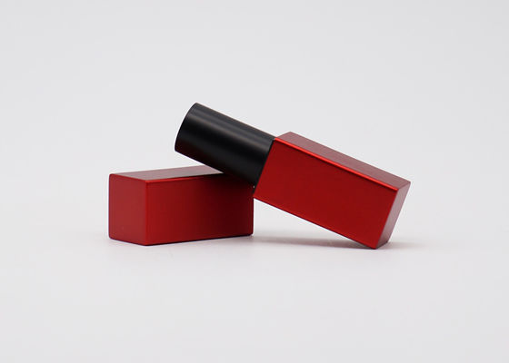 3.5g Cosmetic Aluminum Shiny Red Empty Lipstick Tube