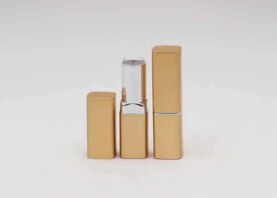 Matte Gold Empty Lip Scrub Containers , Custom Lip Balm Tubes