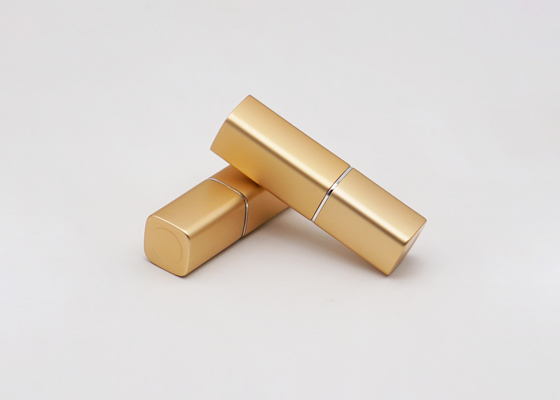 Matte Gold Empty Lip Scrub Containers , Custom Lip Balm Tubes