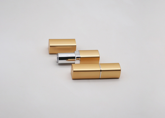 Matte Gold Empty Lip Scrub Containers , Custom Lip Balm Tubes