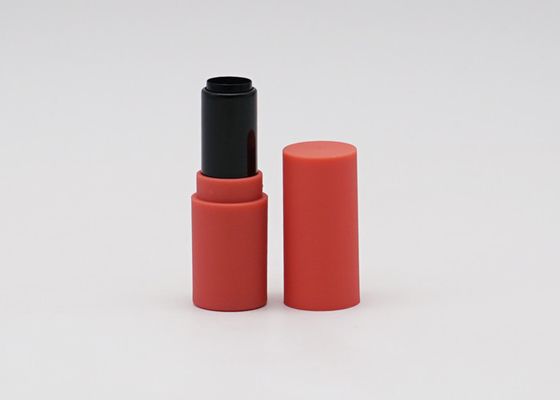 Color Matching Cylindrical Plastic Lipstick Tube , Empty Liquid Lipstick Container