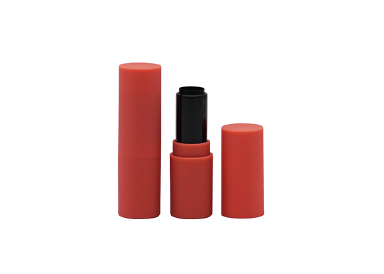 Color Matching Cylindrical Plastic Lipstick Tube , Empty Liquid Lipstick Container