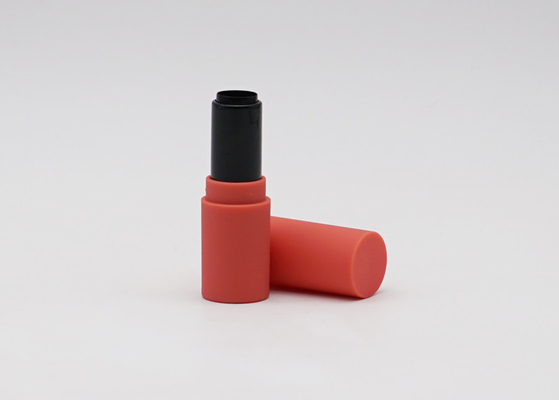 Color Matching Cylindrical Plastic Lipstick Tube , Empty Liquid Lipstick Container