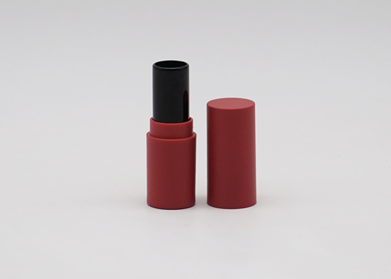 Plastic Plum Color Cylinderical Lip Balm Container Tube