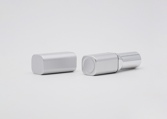 Square Silver Aluminum 3.5g Lipstick Packaging Tube Container