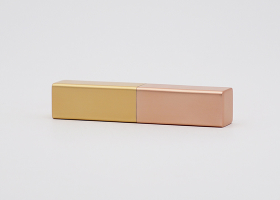 Gold Square Vintage Metal Aluminum Lip Balm Tube  Bulk