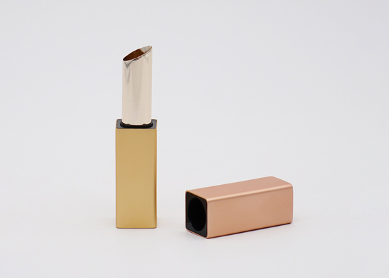 Gold Square Vintage Metal Aluminum Lip Balm Tube  Bulk