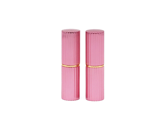 Threaded Pink Aluminum Bulk Packaging Empty Lipstick Tube