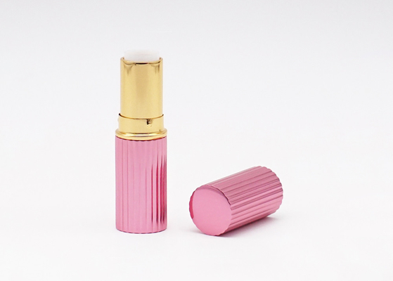 Threaded Pink Aluminum Bulk Packaging Empty Lipstick Tube