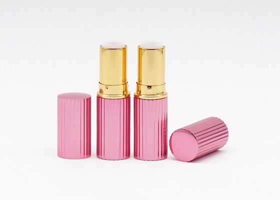 Threaded Pink Aluminum Bulk Packaging Empty Lipstick Tube