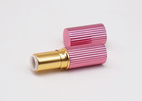 Threaded Pink Aluminum Bulk Packaging Empty Lipstick Tube