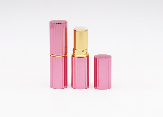 Threaded Pink Aluminum Bulk Packaging Empty Lipstick Tube