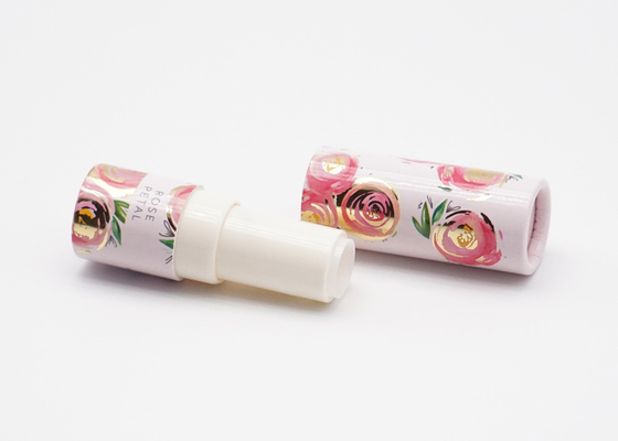 3.5g Eco Friendly Paper Lipstick Tubes With Flower Pattern