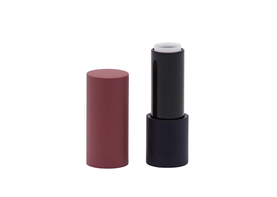 Black Bottom With Dark Brown Case Aluminum Lipstick Tube
