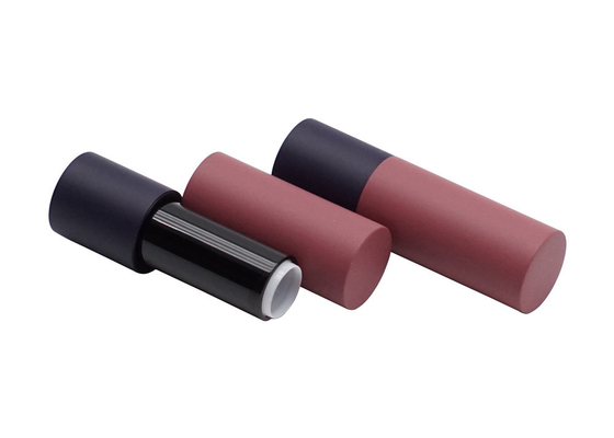 Black Bottom With Dark Brown Case Aluminum Lipstick Tube