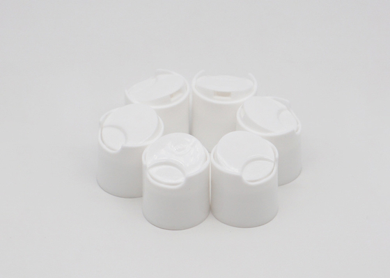 Shampoo Bottle Plastic Dispensing Caps , 18mm Press Disc Top Cap