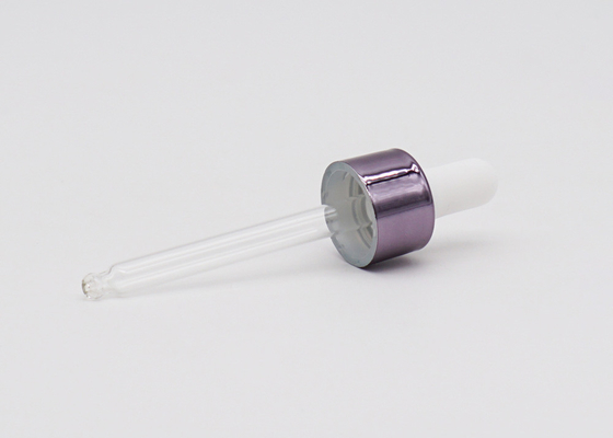 Aluminum  18/410 Glass Eye Dropper Pipette Silicone Teat