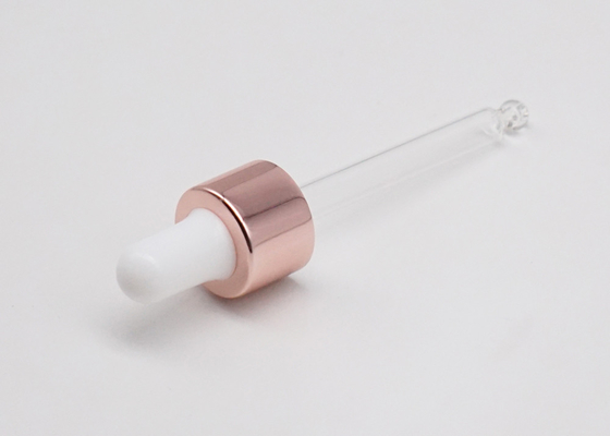 Aluminum  18/410 Glass Eye Dropper Pipette Silicone Teat