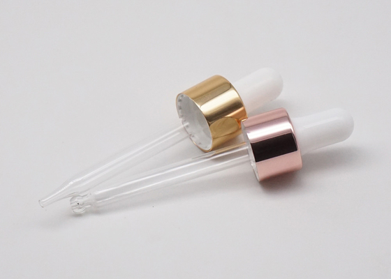 Aluminum  18/410 Glass Eye Dropper Pipette Silicone Teat