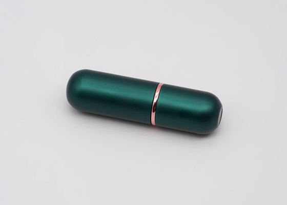 Oval Shape Dark Green Magnetic Empty Lip Balm Tubes