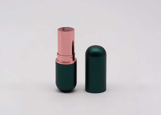 Oval Shape Dark Green Magnetic Empty Lip Balm Tubes