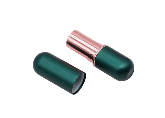 Oval Shape Dark Green Magnetic Empty Lip Balm Tubes