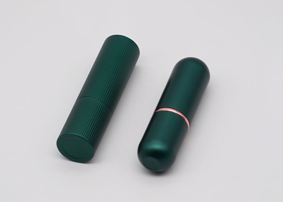 Oval Shape Dark Green Magnetic Empty Lip Balm Tubes