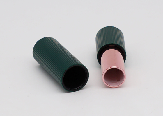 Oval Shape Dark Green Magnetic Empty Lip Balm Tubes