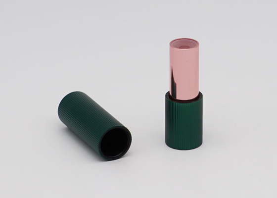 Oval Shape Dark Green Magnetic Empty Lip Balm Tubes