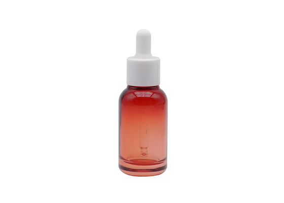 Clear Red Glass Essential Oil Bottle 30ml 50ml 100ml Frosted Clear Cosmetic Dropper Bottle
