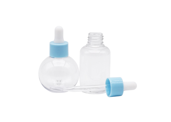 Plastic Ball Shaped 50ml Plastic Dropper Bottle 60ml Plastic Cylinder Essential Oil Bottle