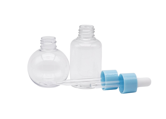 Plastic Ball Shaped 50ml Plastic Dropper Bottle 60ml Plastic Cylinder Essential Oil Bottle