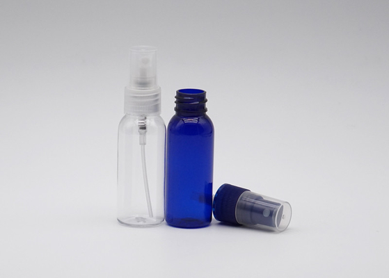 Blue 50ml Empty Fine Mist Spray Bottle Plastic Cylinder
