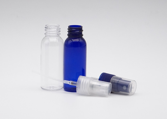 Blue 50ml Empty Fine Mist Spray Bottle Plastic Cylinder