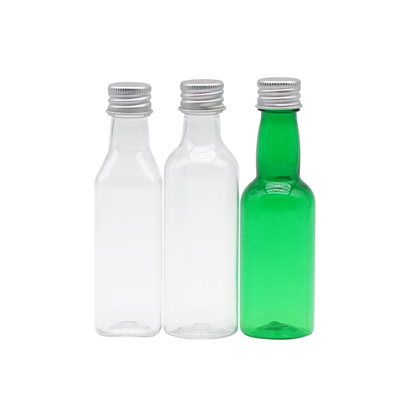 Transparent Green Plastic Long Neck Cosmetic Spray Bottle With Screw Caps 100ml