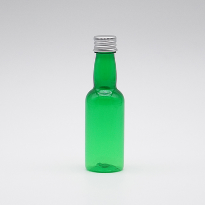 Transparent Green Plastic Long Neck Cosmetic Spray Bottle With Screw Caps 100ml