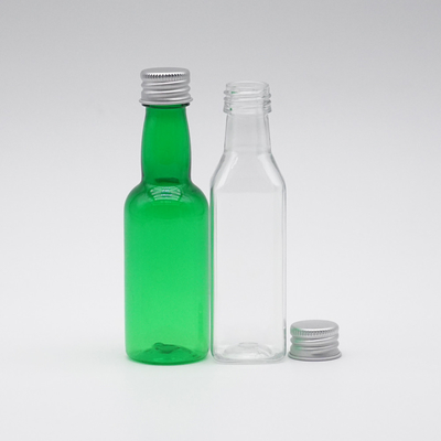 Transparent Green Plastic Long Neck Cosmetic Spray Bottle With Screw Caps 100ml