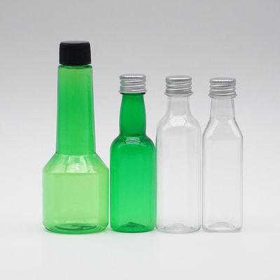 Transparent Green Plastic Long Neck Cosmetic Spray Bottle With Screw Caps 100ml