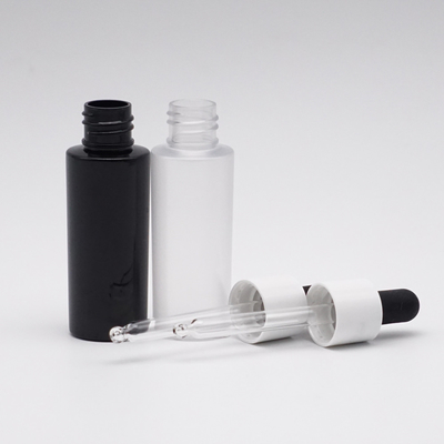 Black And White Cosmetic Plastic Dropper Bottle 30ml Empty Essential Oil Bottle