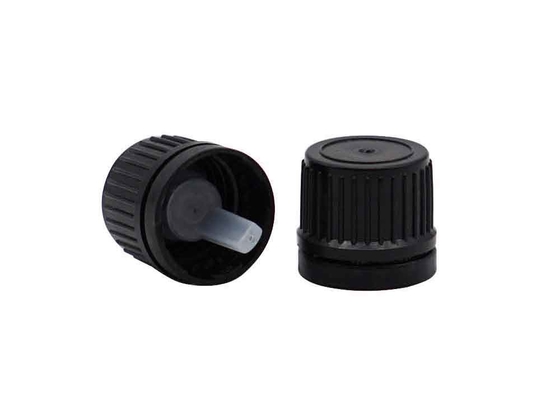 18mm 20mm Black Plastic Tamper Evident Screw Cap For Bottles