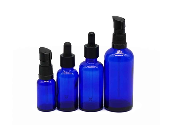 Glass Dropper Bottles Essential Oil Bottles Transparent Blue Color