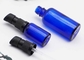 Cylinder Essential Oil Dropper Bottles Lotion Pump Tops Blue Clear Color
