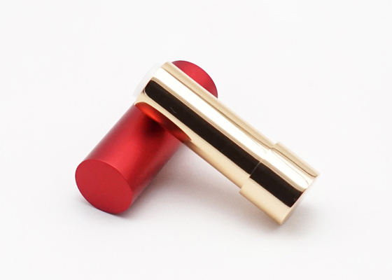 Red Case With Gold Bottom 3.5g Aluminum Lipstick Tube Empty Lipstick Tube Manufacturer