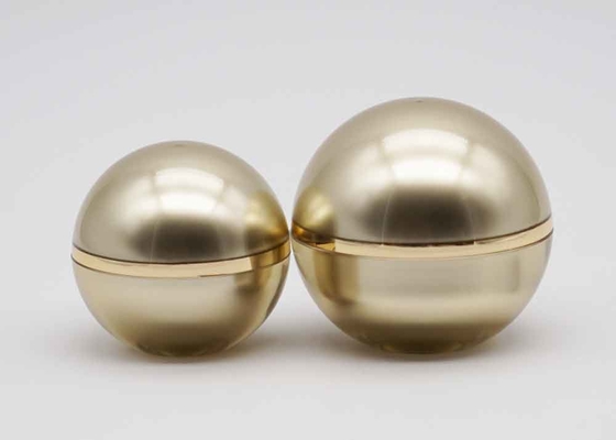 Spherical Cosmetic Cream Containers Gold Color Volume 30g 50g OEM Available