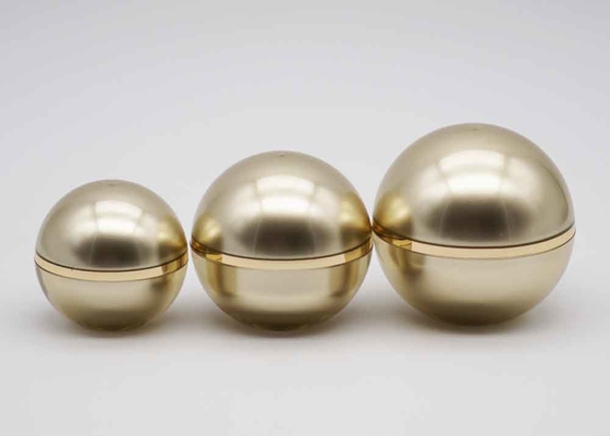 Spherical Cosmetic Cream Containers Gold Color Volume 30g 50g OEM Available