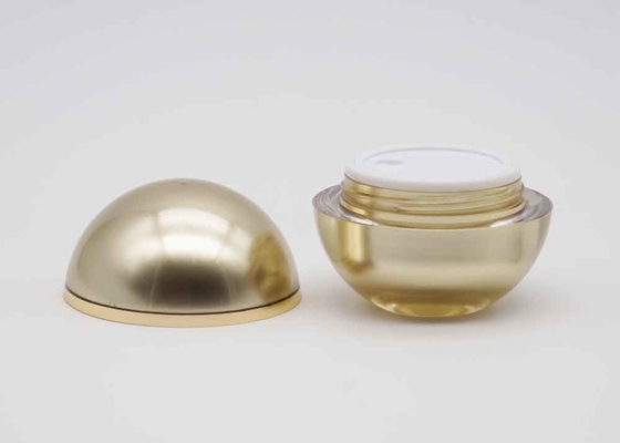 Spherical Cosmetic Cream Containers Gold Color Volume 30g 50g OEM Available