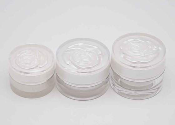 Screw Cap Luxury Acrylic 50g Cosmetic Cream Jar Plastic Containers Skincare