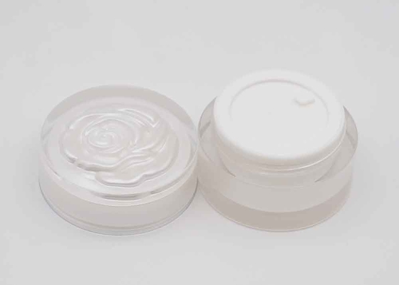 Screw Cap Luxury Acrylic 50g Cosmetic Cream Jar Plastic Containers Skincare