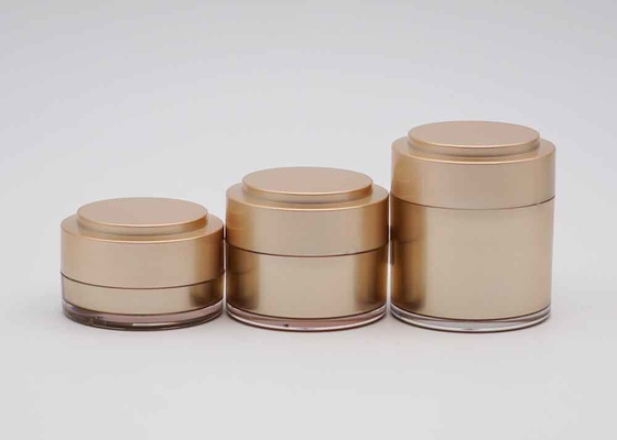 Brown Cream Jars Cosmetic Packaging Plastic Cylinder 30g 50g 100g