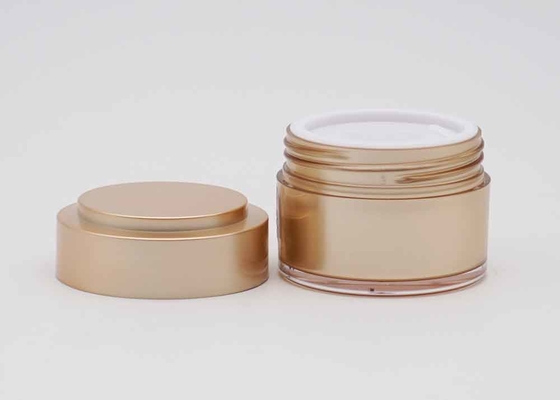 Brown Cream Jars Cosmetic Packaging Plastic Cylinder 30g 50g 100g